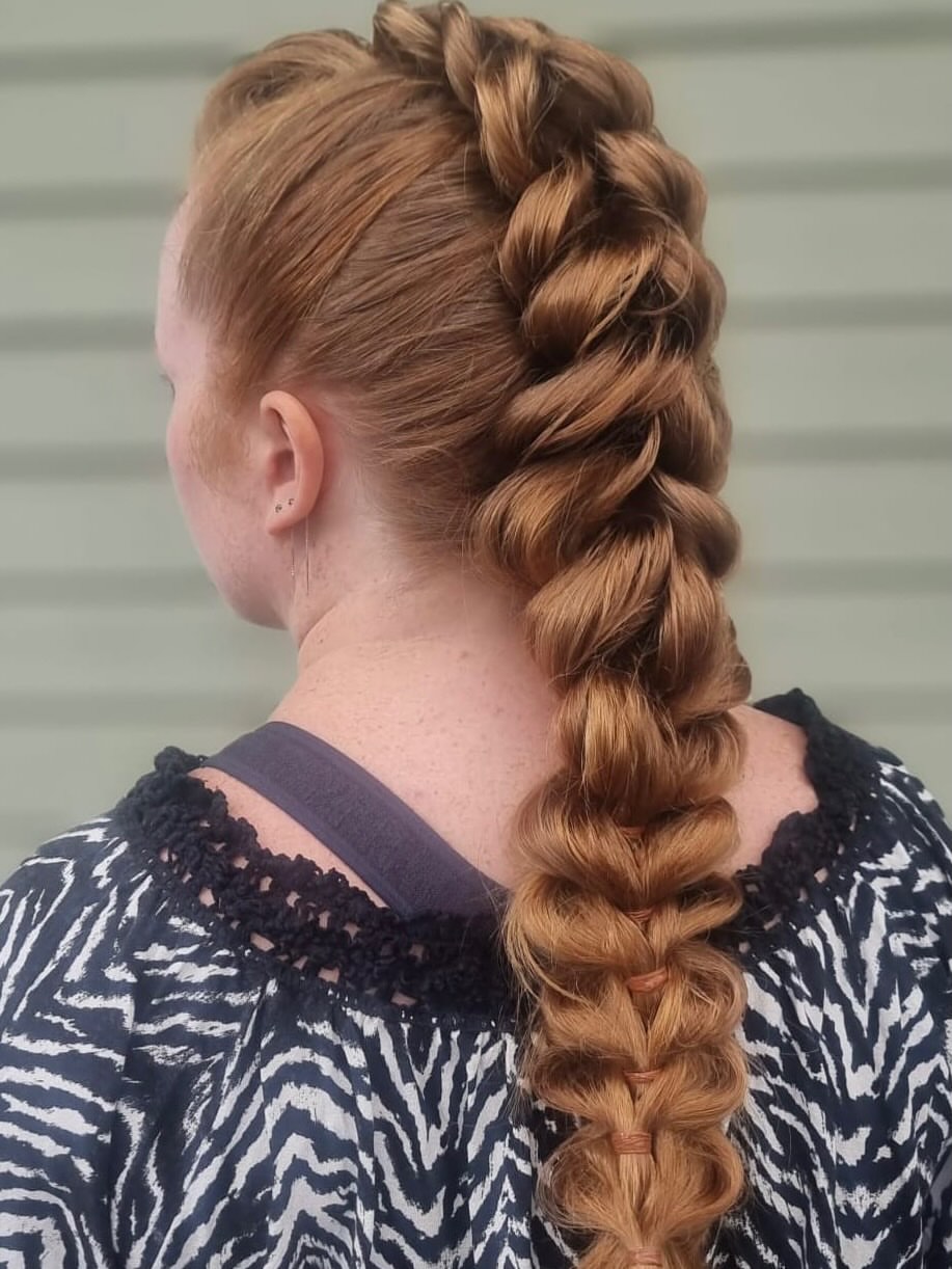 Fierce Fishtail Braid With Voluminous Waves