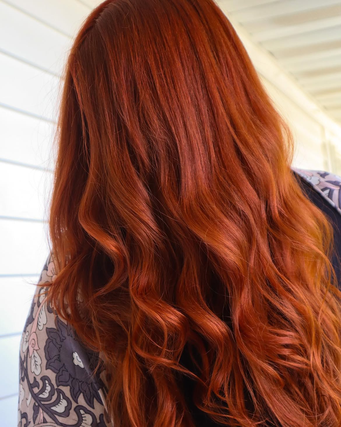 Fiery Copper Waves With Loose Curls