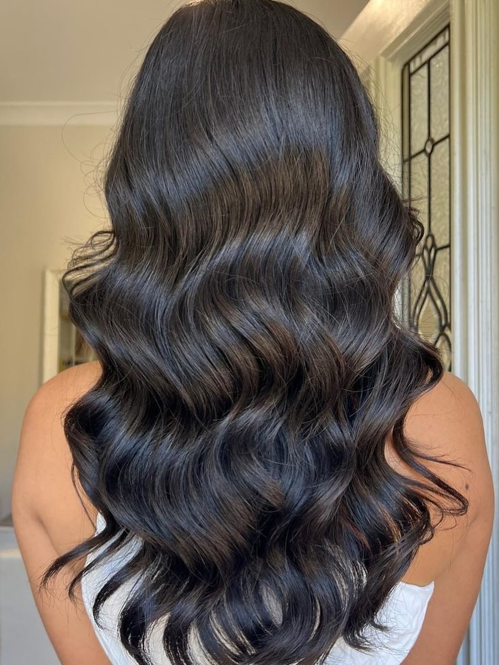 Glossy Deep Espresso Waves With Long Layers
