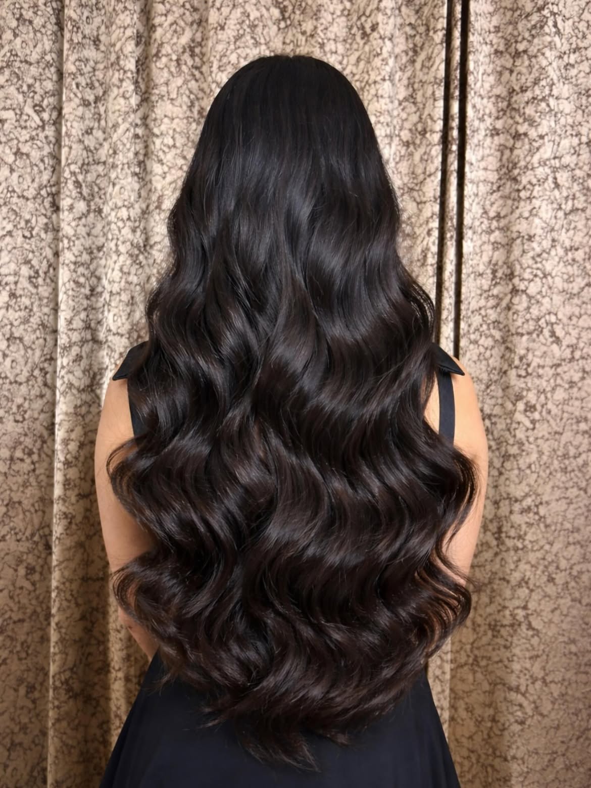 Glossy Long Wavy Espresso Hair