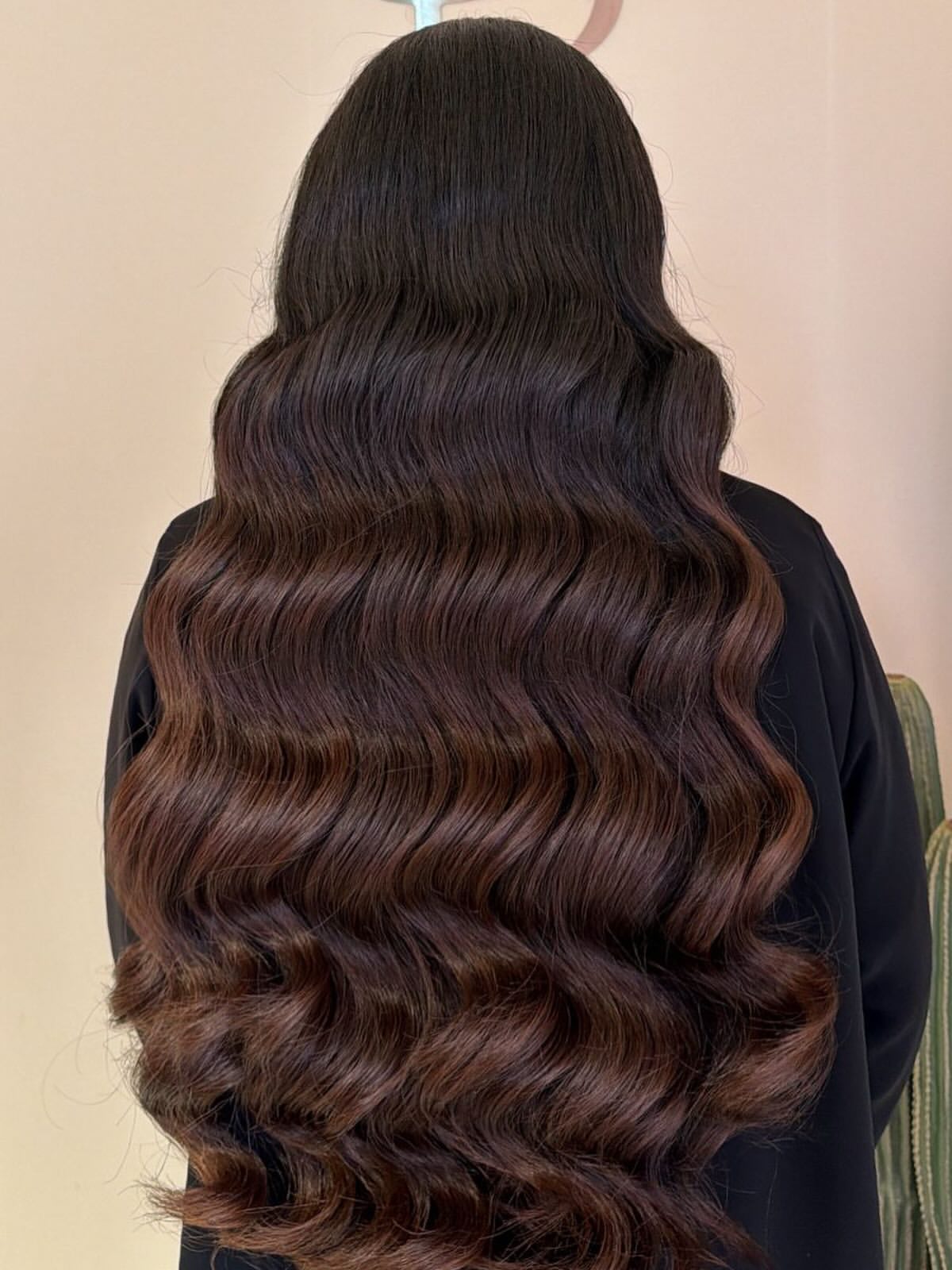 Glossy Long Wavy Espresso Waves