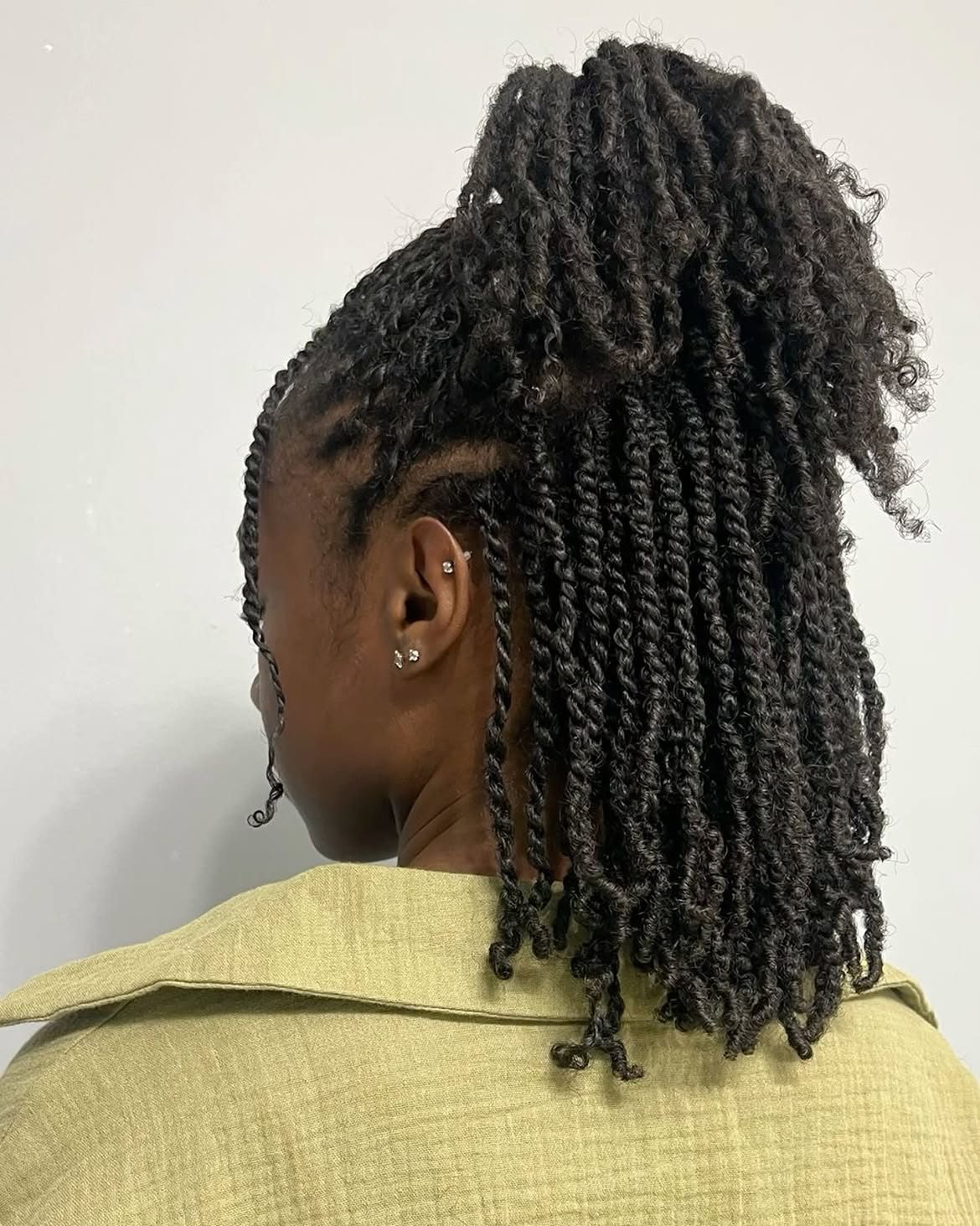 Half Up High Pony Mini Twists