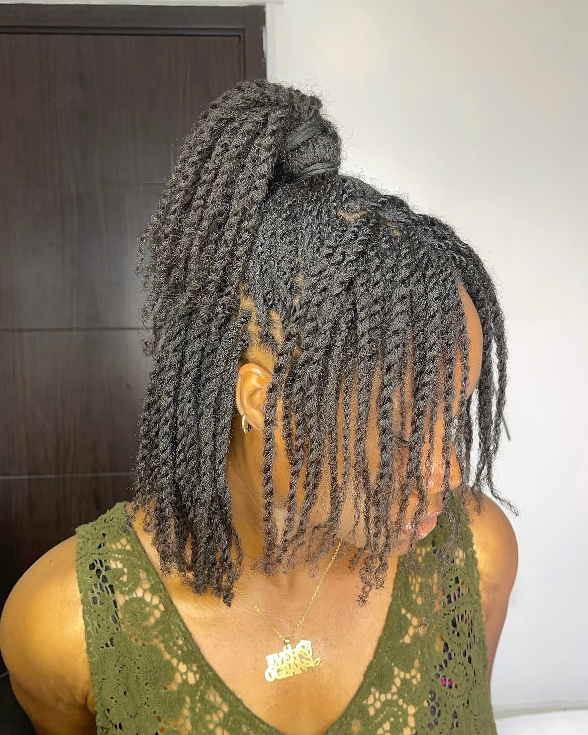 Half Up High Ponytail With Textured Mini Twists