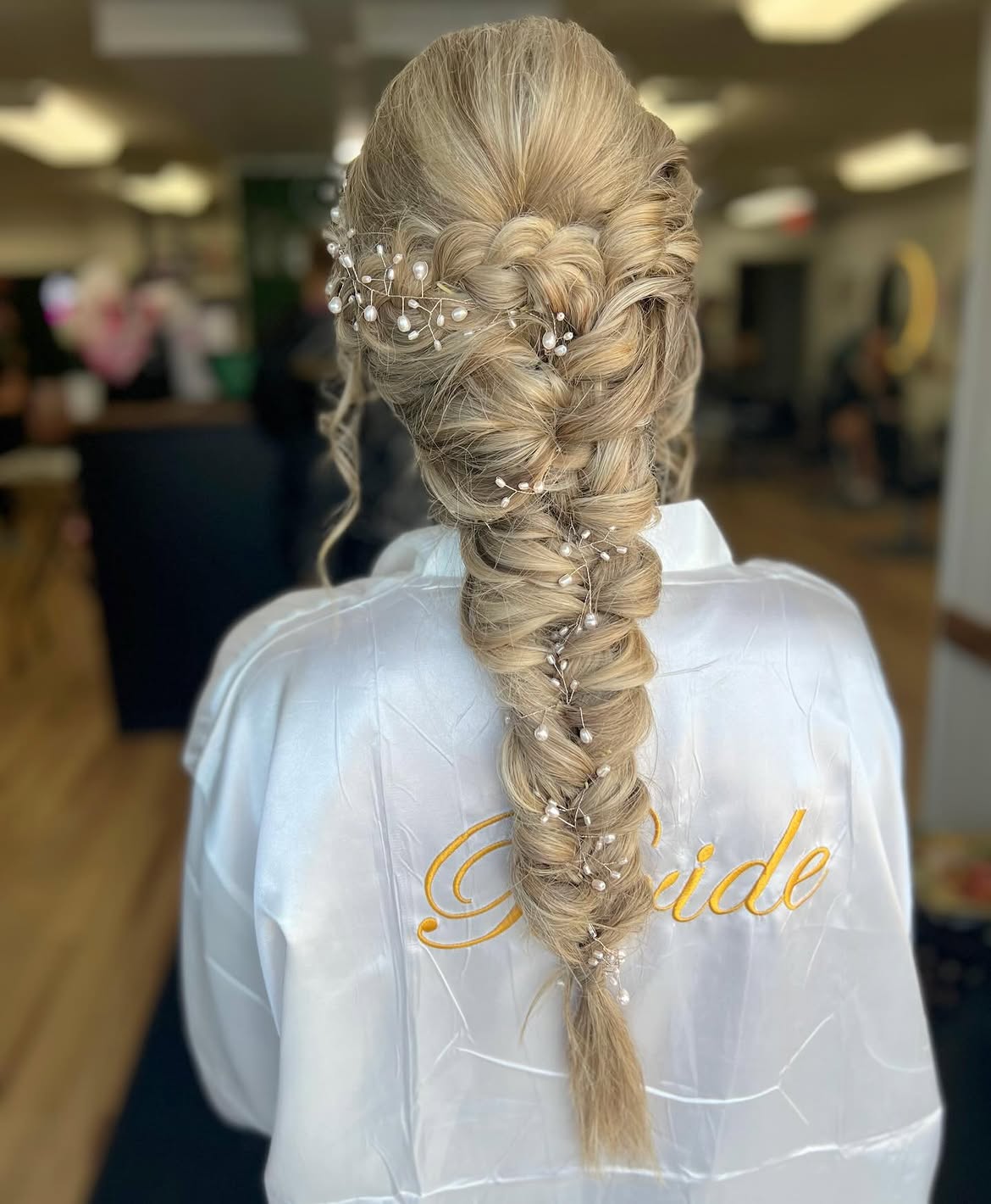 Intricate Boho Fishtail Braid With Pearls