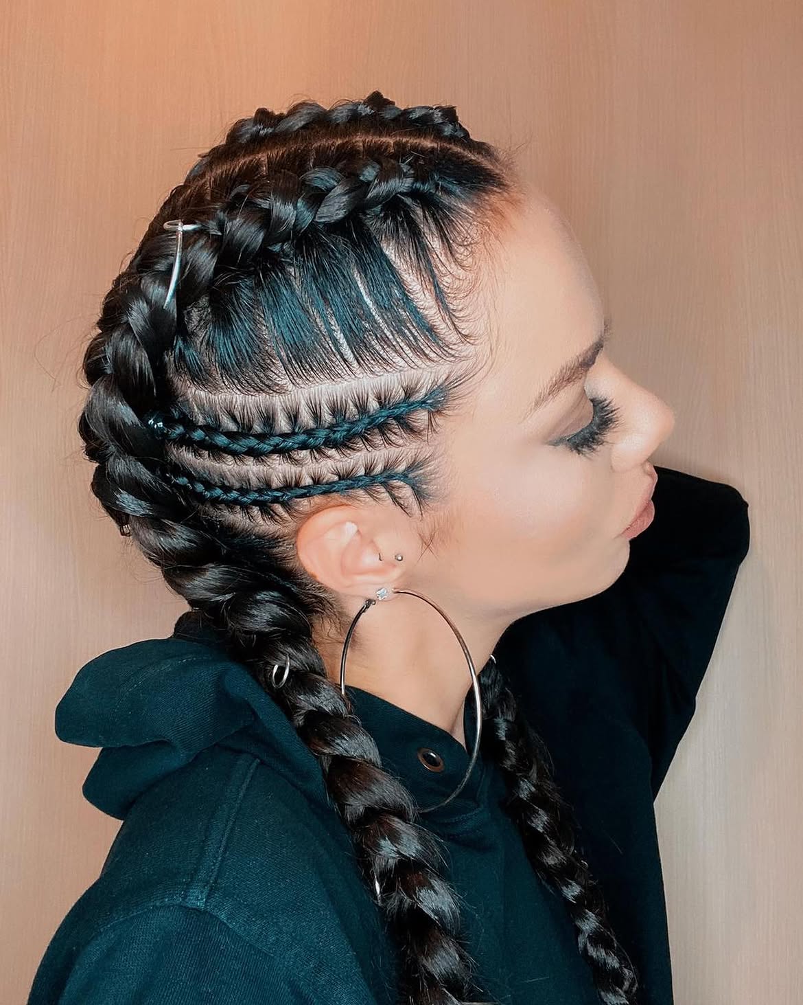 Intricate Braids With Baby Hairs and Slicked Edges
