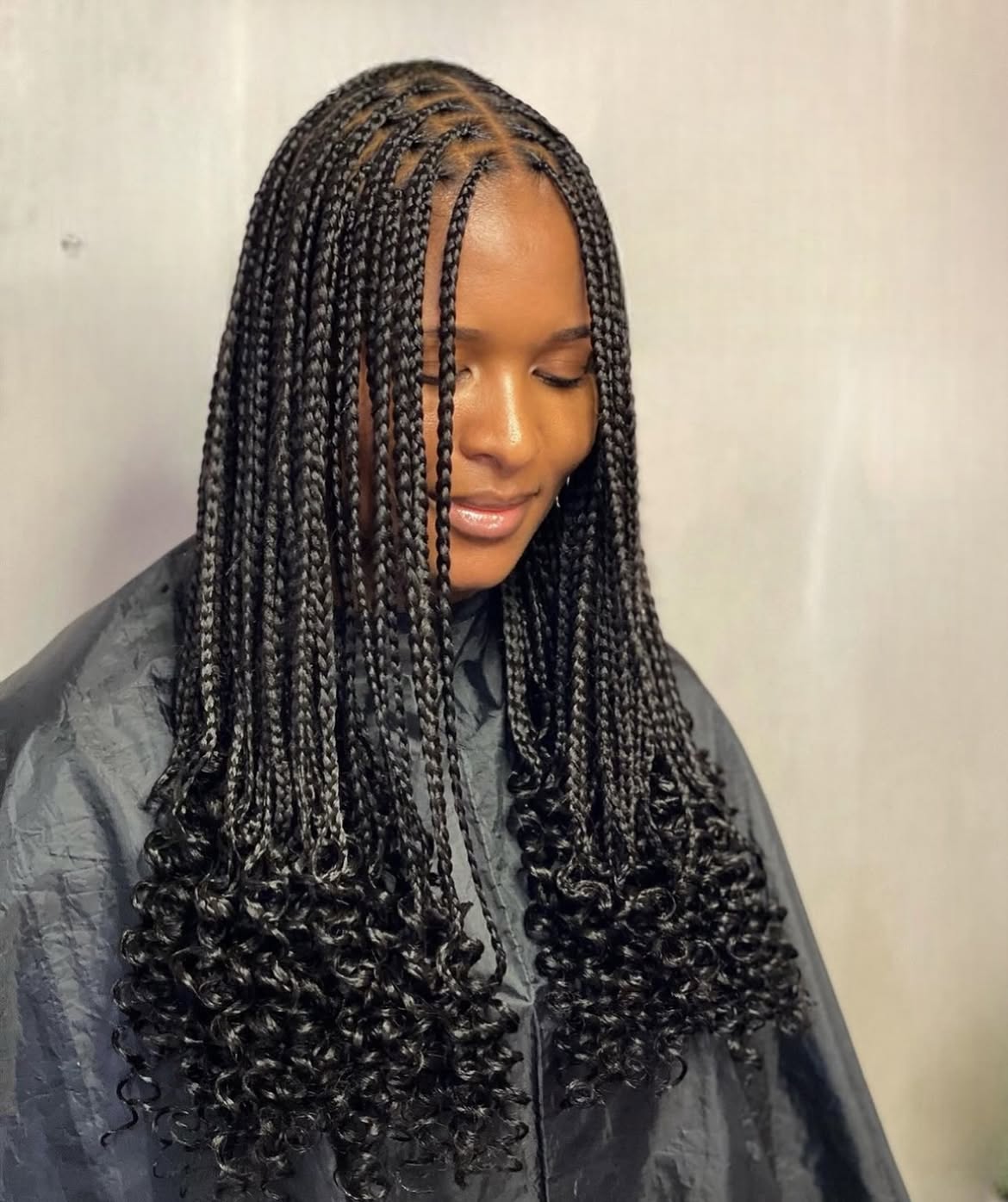 Knotless Braids with Curly Ends