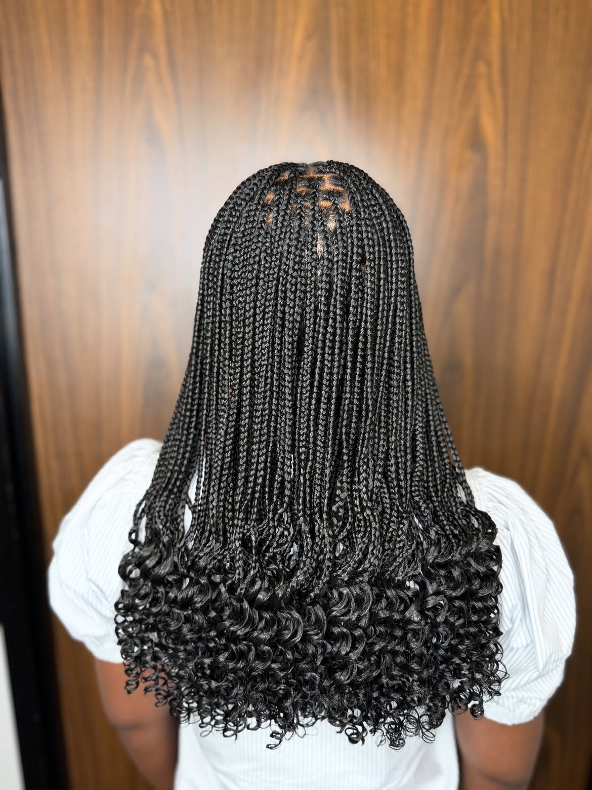 Knotless Braids With Curly Goddess Ends