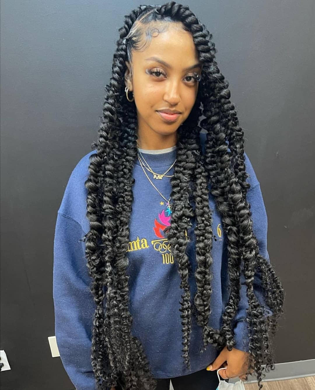Long Jumbo Passion Twists With Defined Curls