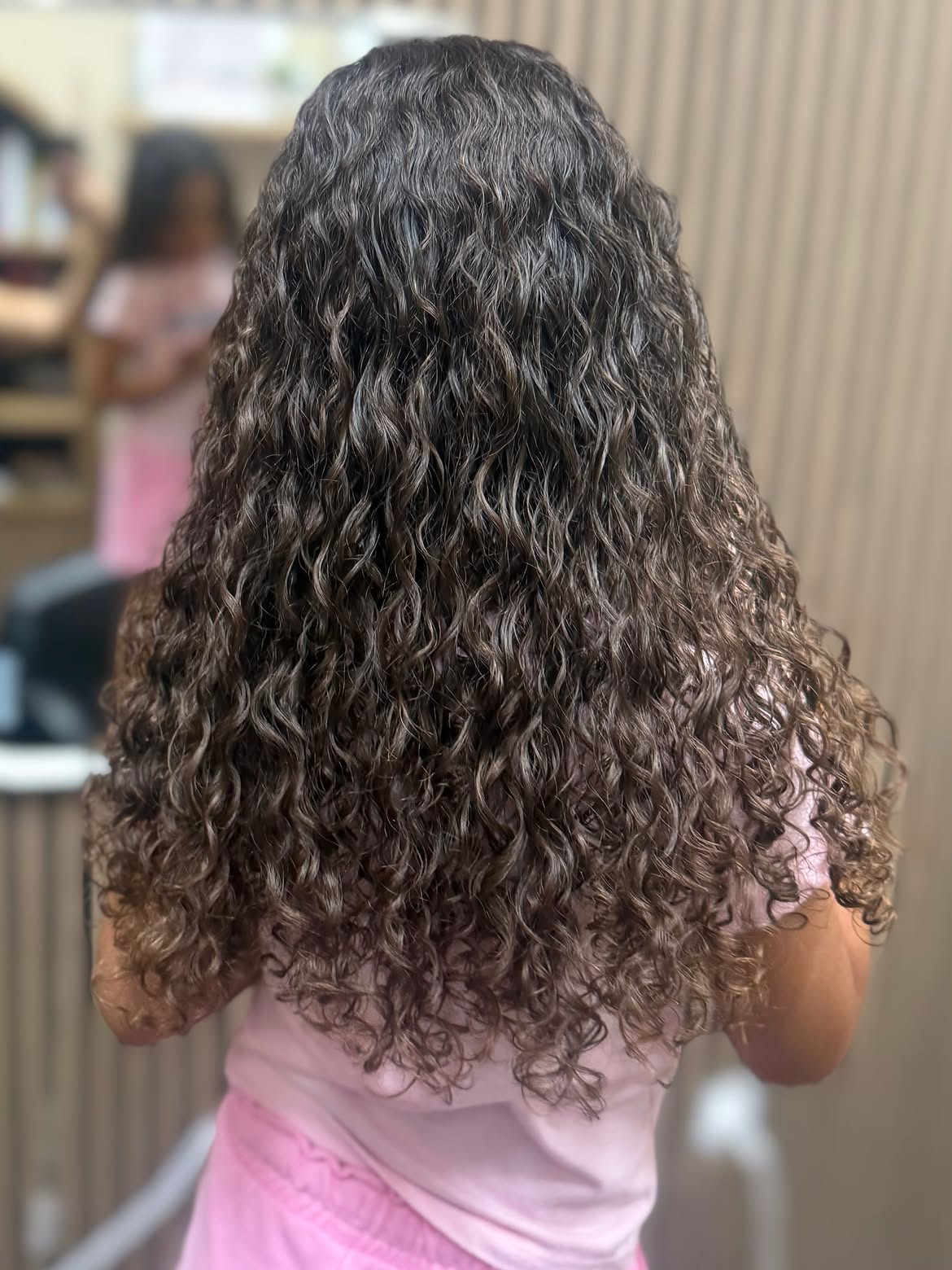 Long Layered Brunette 3A Curly Hair