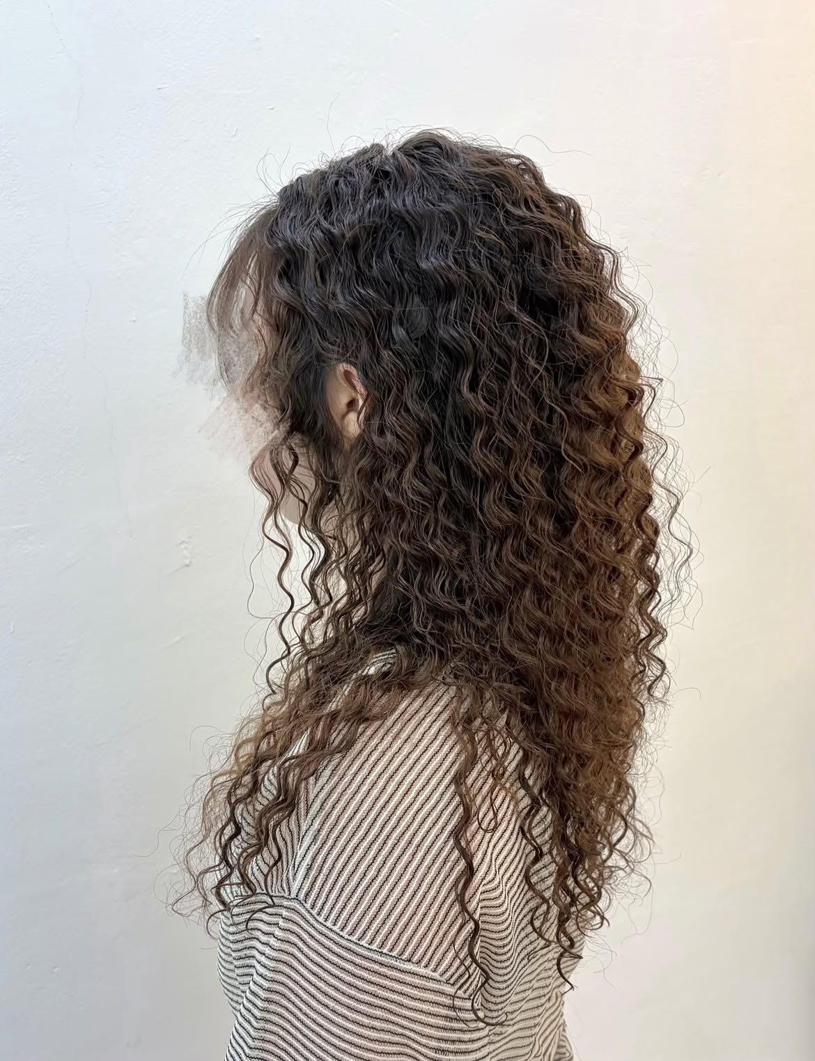 Long Voluminous Layers With Natural 3A Curly Texture