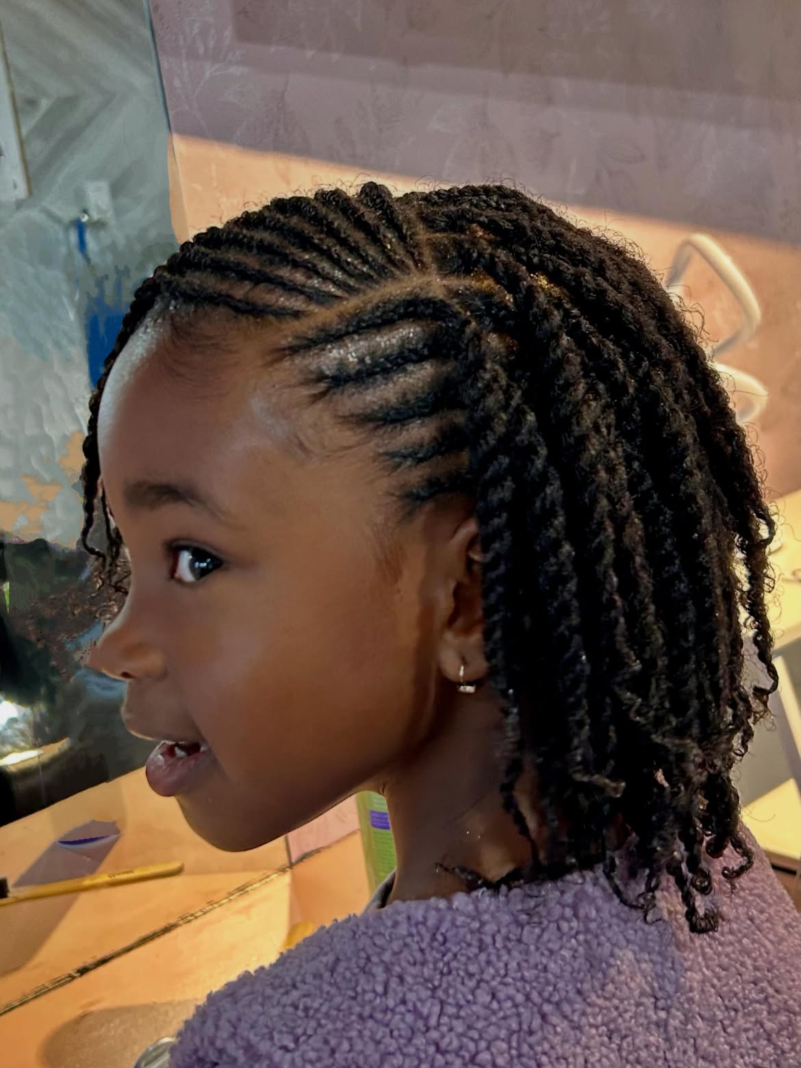 Mini Twist Cornrow Combo For Natural Hair