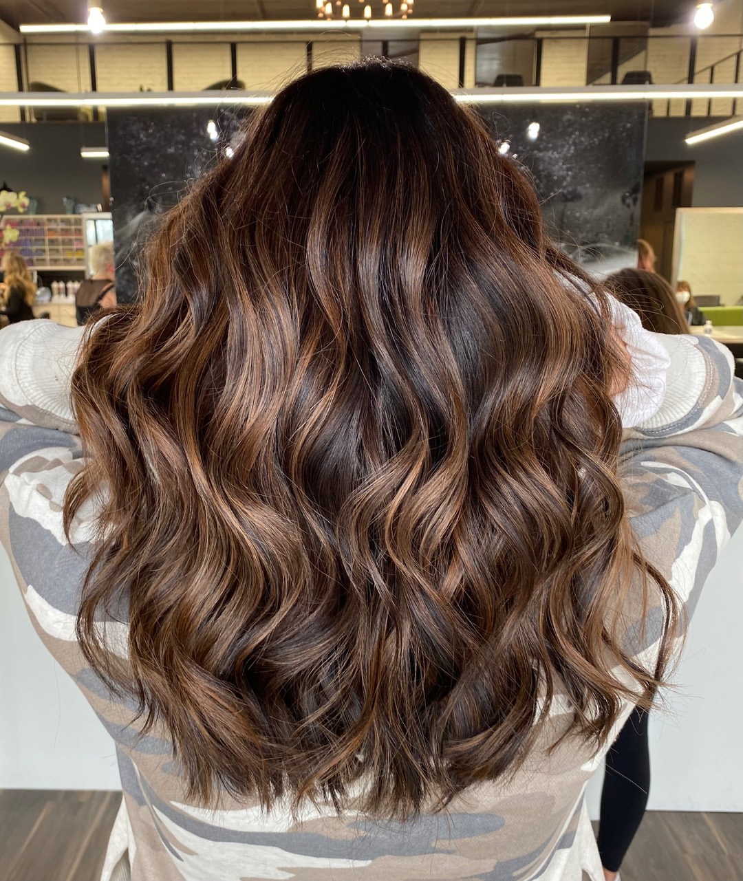 Rich Chocolate Brown Hair With Caramel Balayage