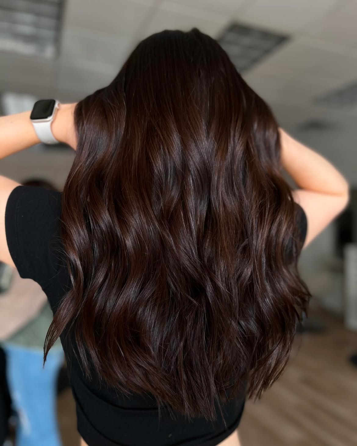Rich Chocolate Brown Hair With Loose Waves