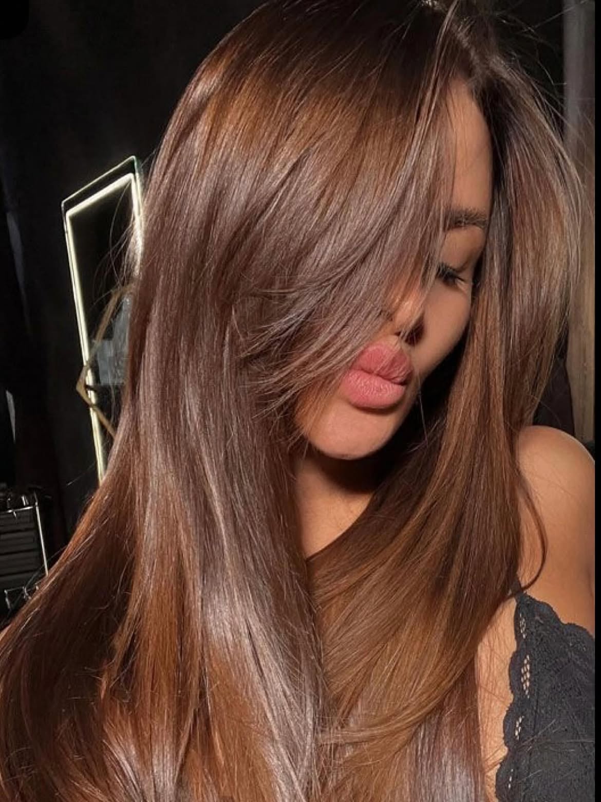 Rich Chocolate Brown Hair With Soft Face Framing