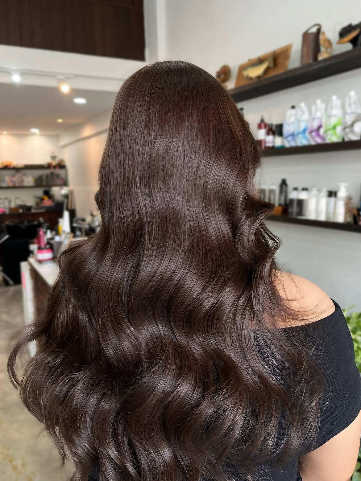 Rich Chocolate Brown Hair With Soft Waves