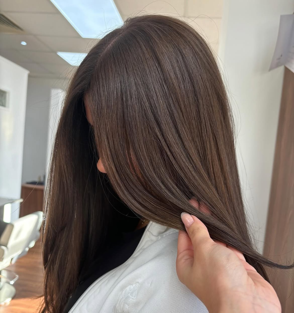 Rich Chocolate Brown Hair With Subtle Lowlights