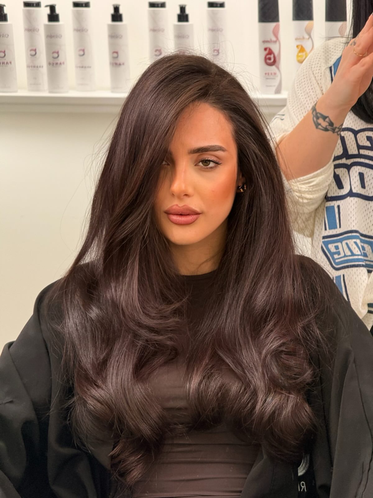 Rich Chocolate Brown Hair With Voluminous Waves