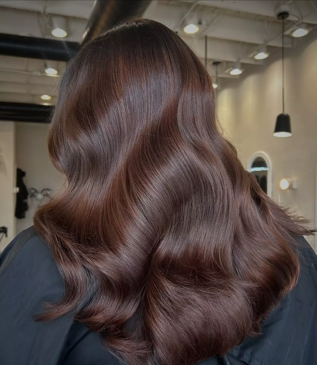 Rich Chocolate Brown Waves With Subtle Auburn Undertones