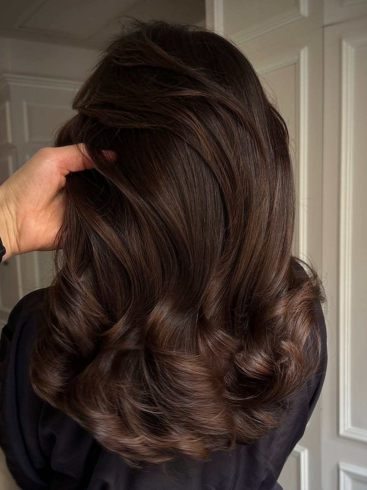 Rich Chocolate Brown Waves With Subtle Red Tones