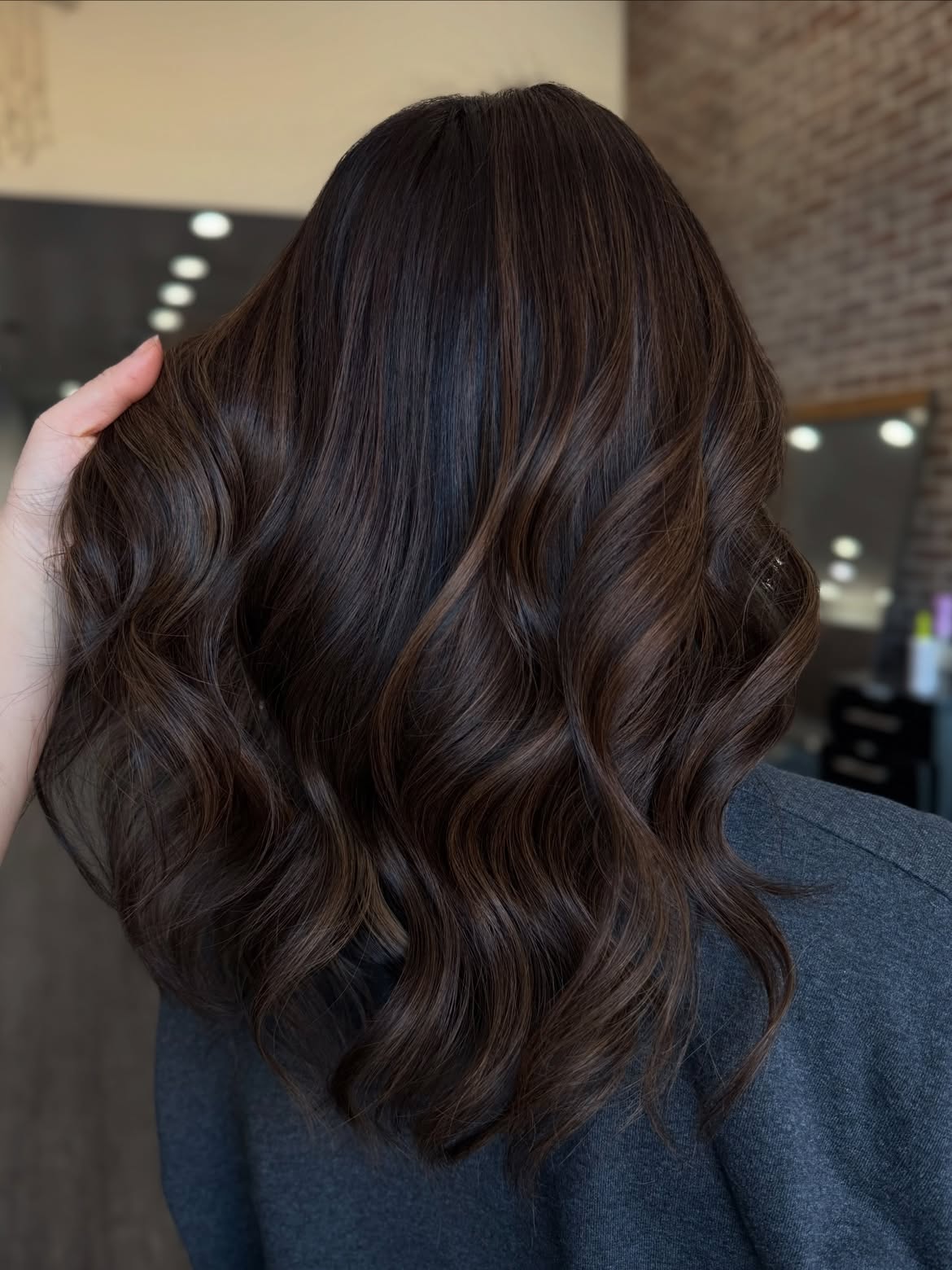 Rich Chocolate Brown With Subtle Caramel Highlights