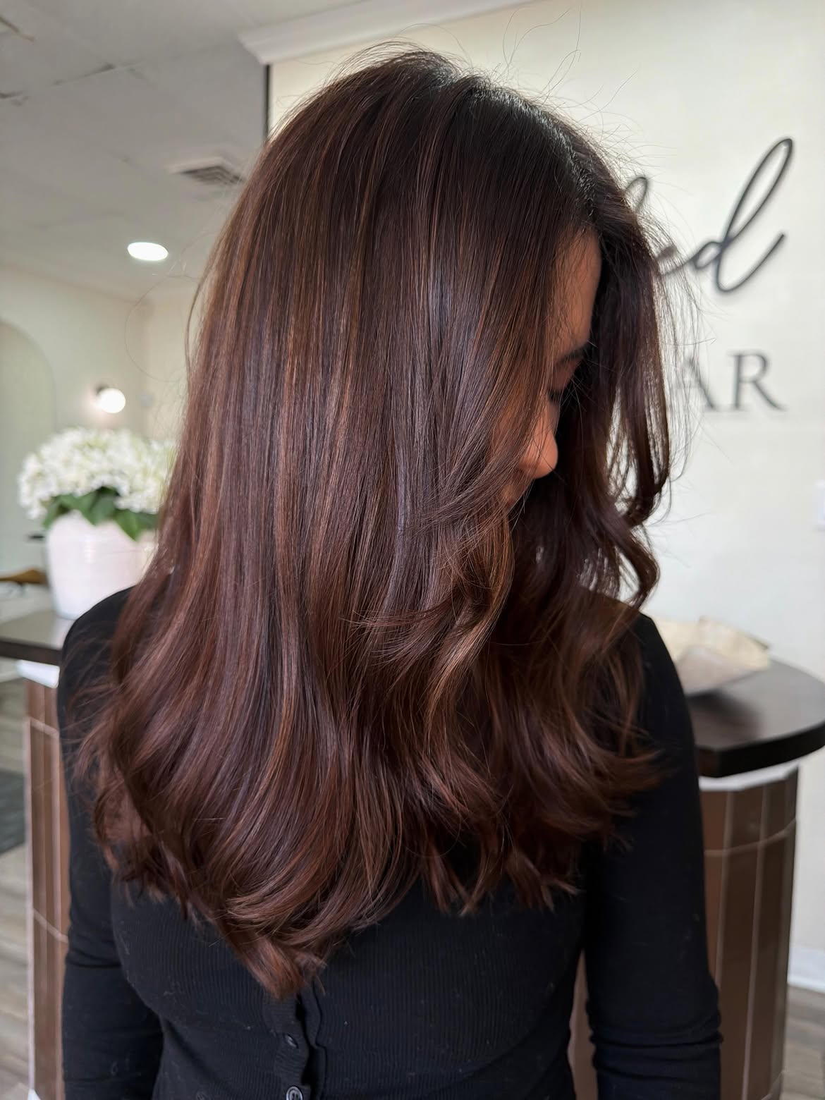 Rich Chocolate Brown With Subtle Caramel Highlights
