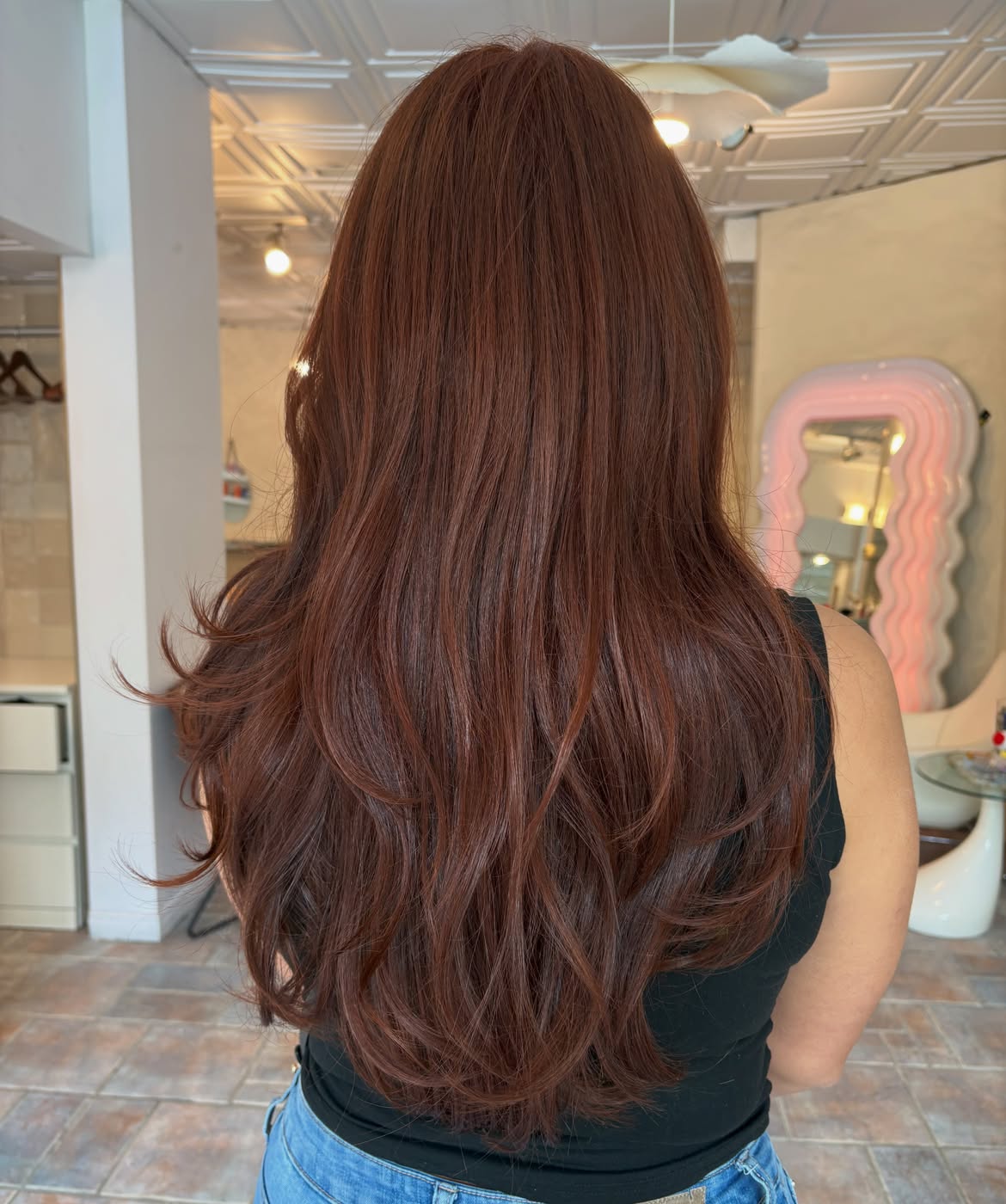 Rich Copper Brown Layers With Soft Waves