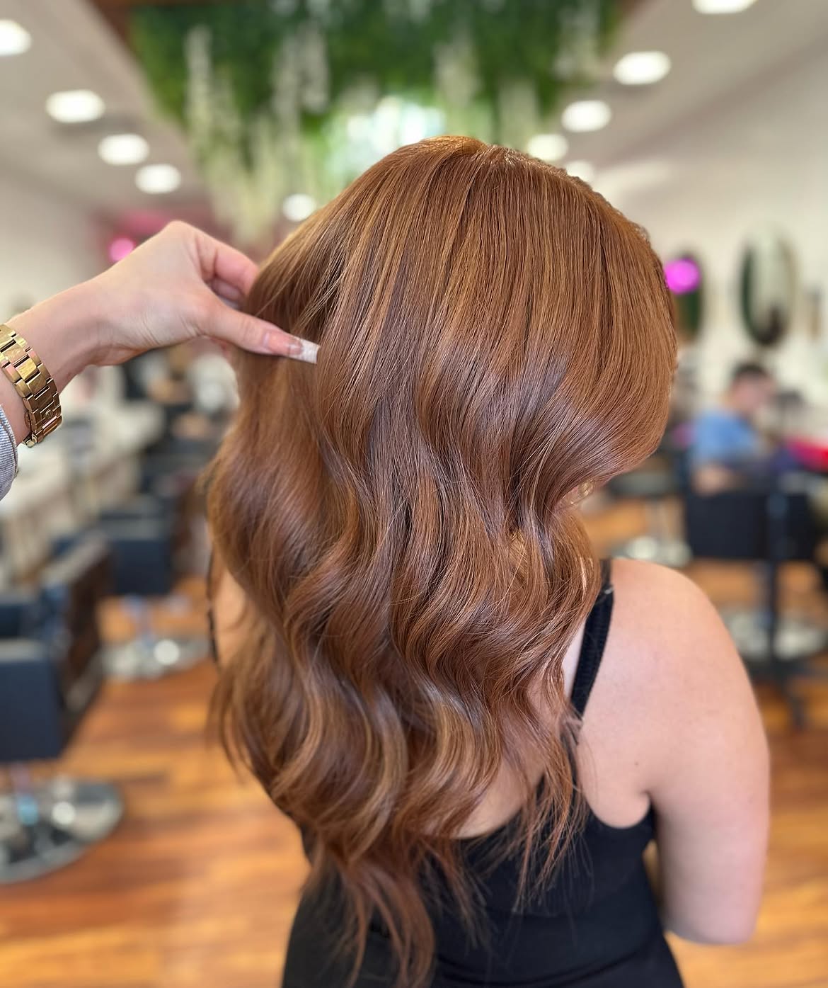 Rich Copper Brown Waves With High Gloss Finish