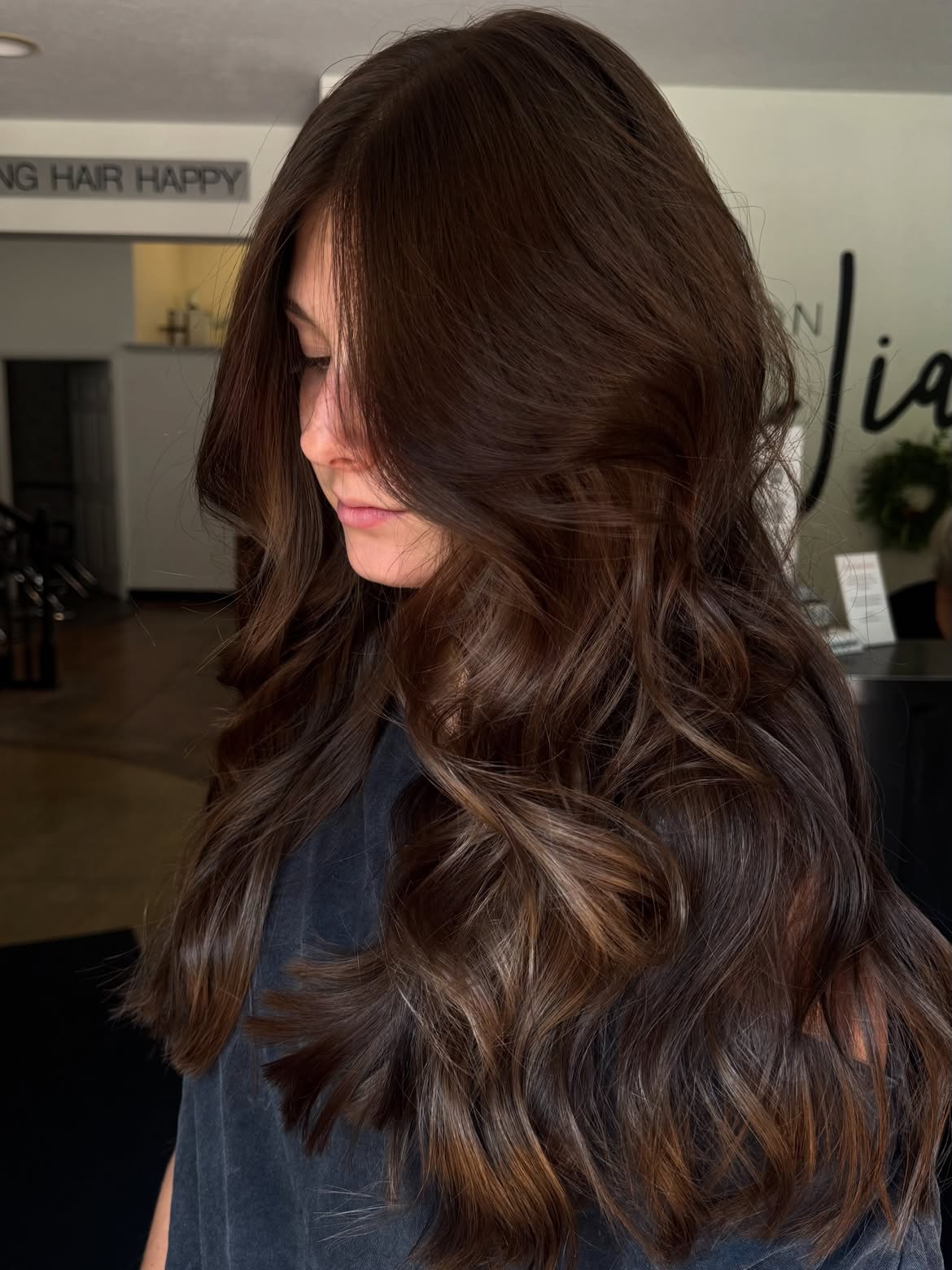 Rich Espresso Waves With Subtle Caramel Highlights