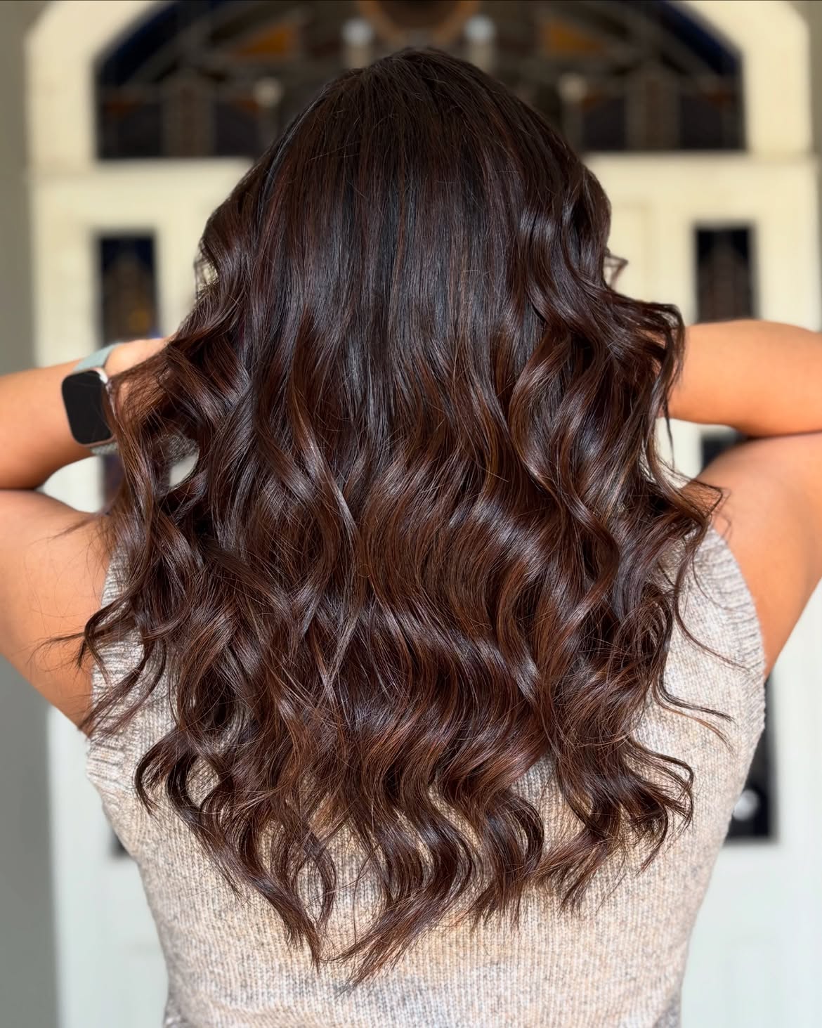 Rich Espresso Waves With Subtle Chocolate Balayage