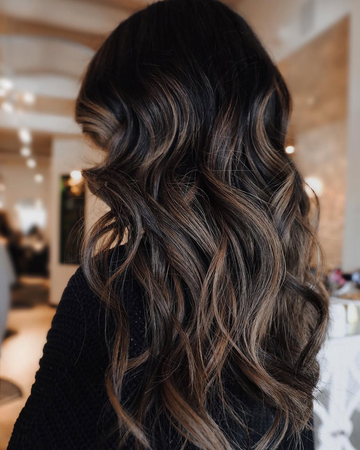 Rich Espresso With Subtle Caramel Balayage