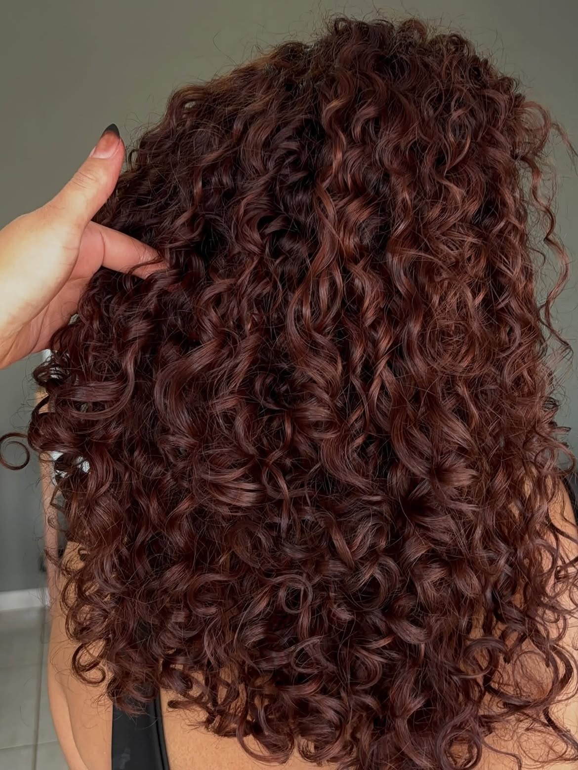 Rich Mahogany Brown 3A Curly Layers