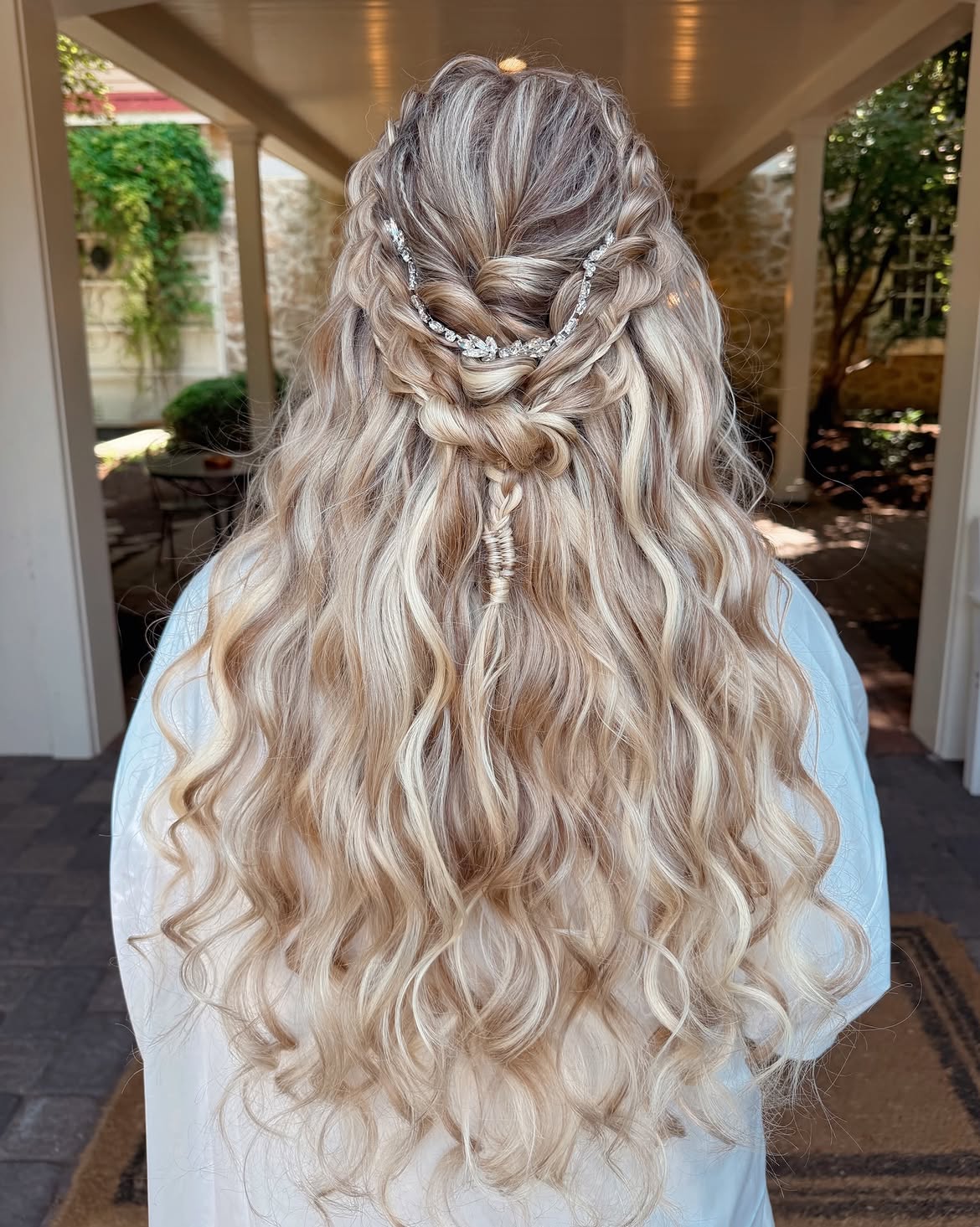 Romantic Braided Half-Up Style With Curls