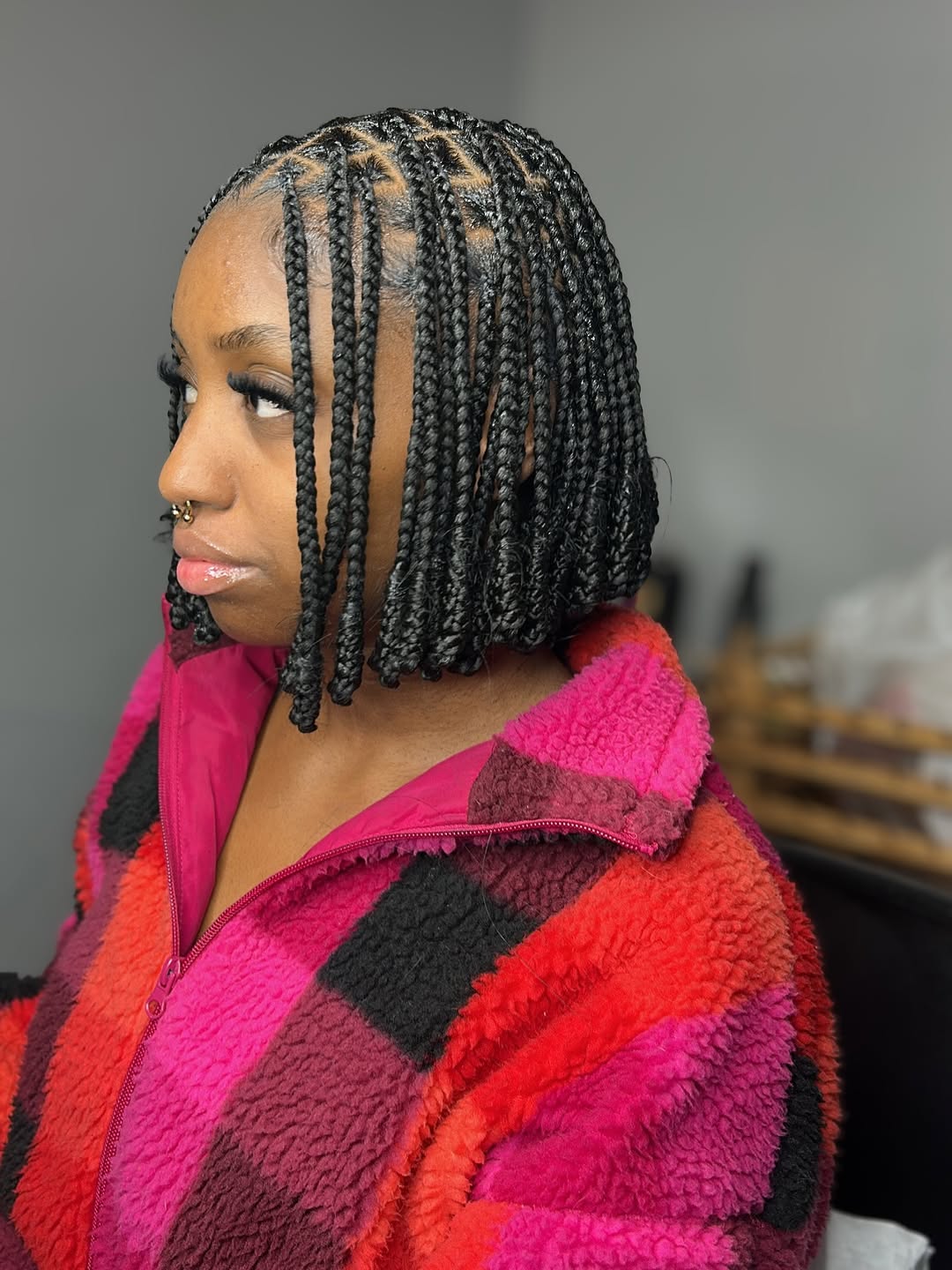 Sleek Blunt Cut Bob Box Braids