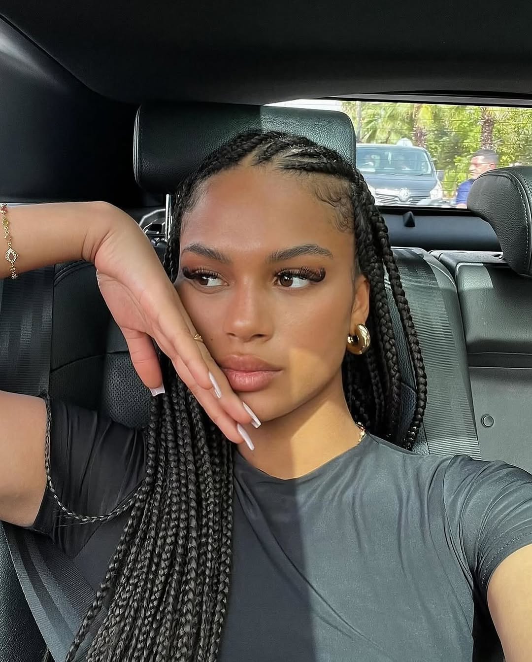 Sleek Cornrow Braids With Defined Baby Hairs