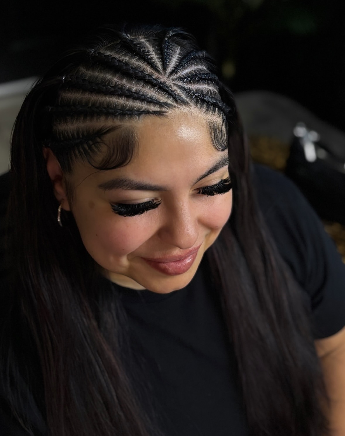 Sleek Cornrow Braids With Laid Baby Hairs