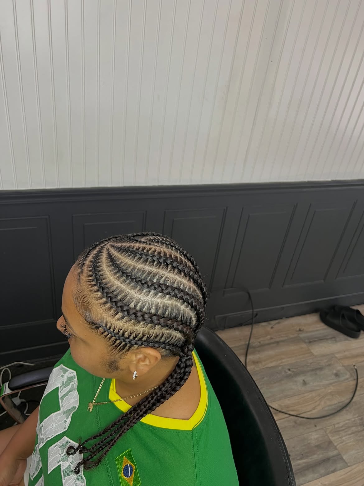 Sleek Cornrow Braids With Laid Edges