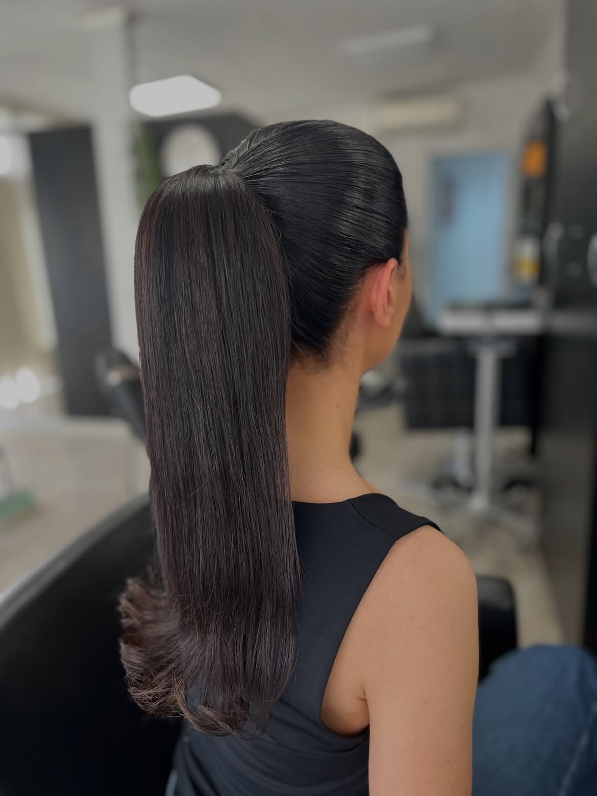 Sleek High Ponytail With Glossy Finish