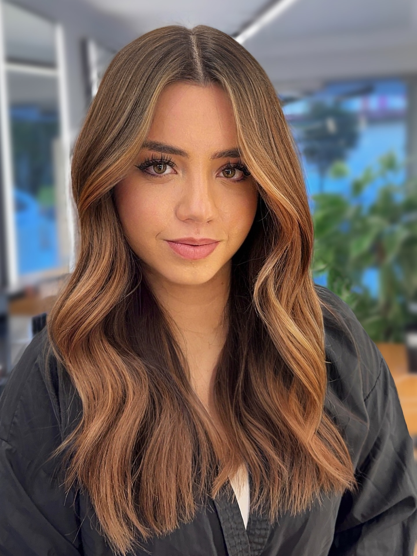 Soft Caramel Balayage With Face Framing Layers
