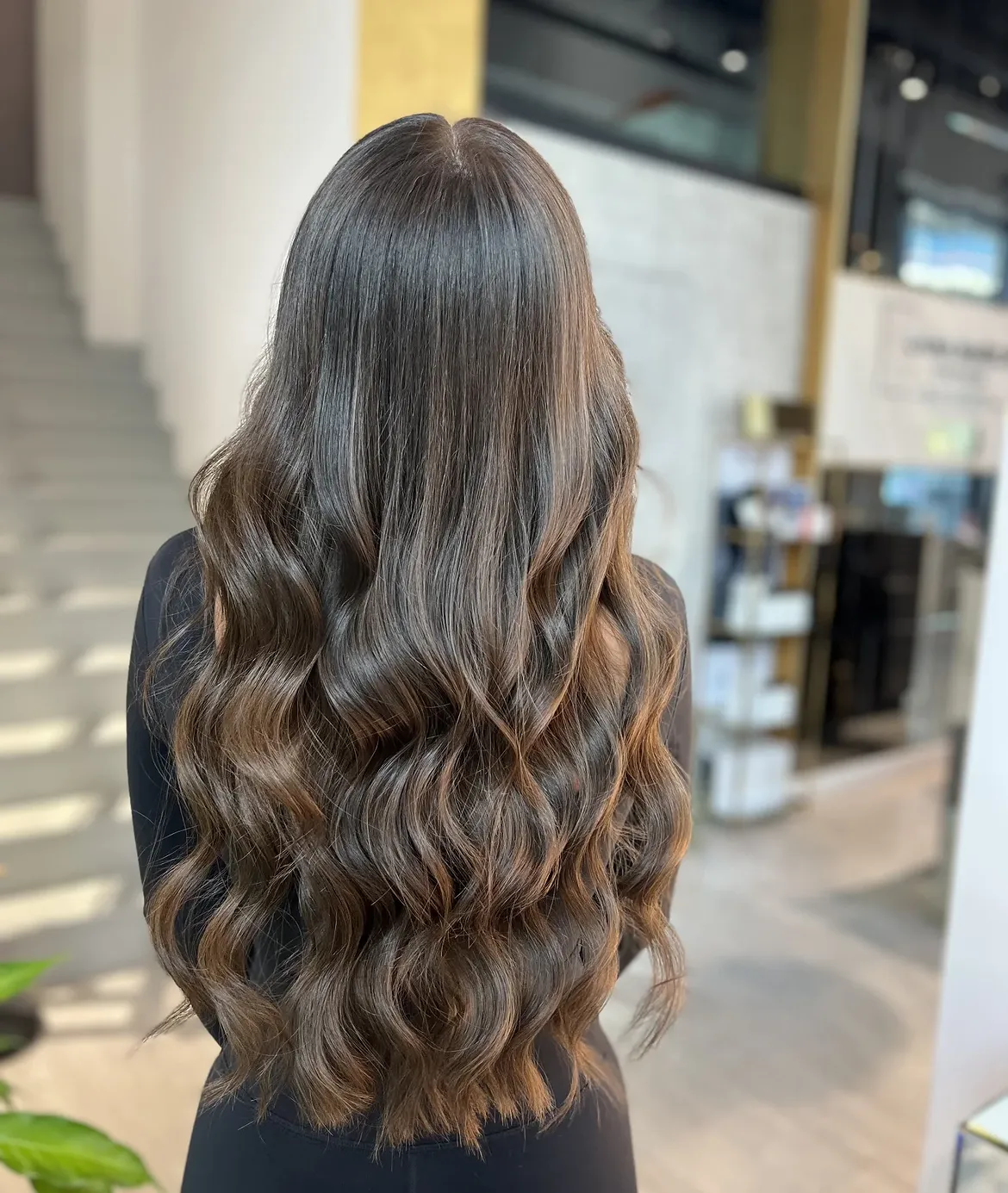 Soft Lived In Waves On Long Brunette Layers