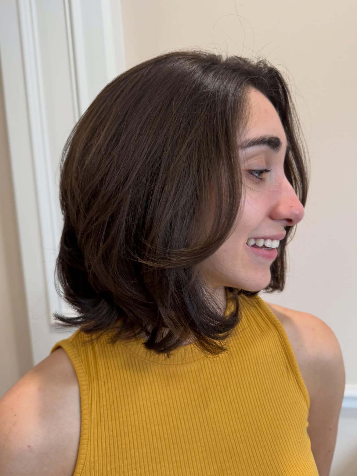 Sophisticated Layered Bob With Soft Face Framing