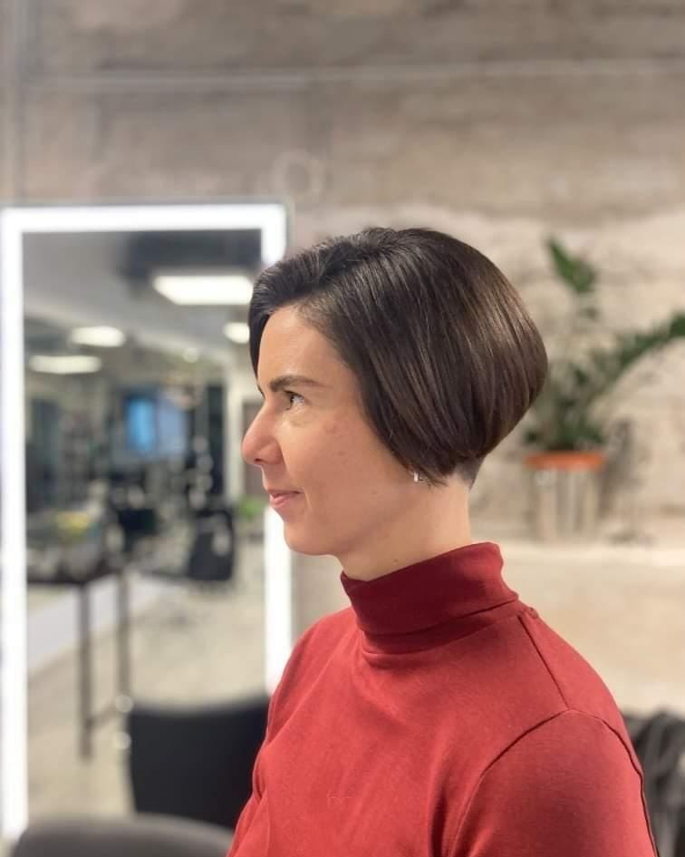Sophisticated Undercut Bob With Rounded Back