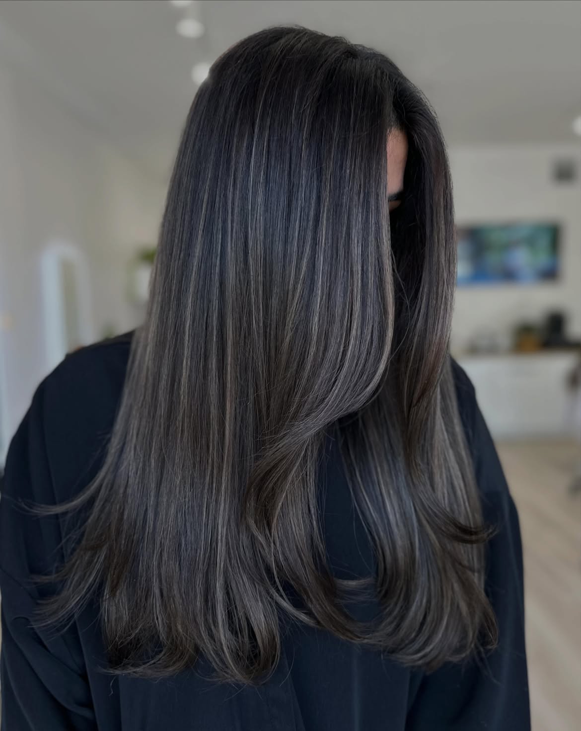 Subtle Ash Grey Highlights On Dark Layers