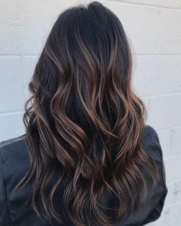 Subtle Caramel Highlights On Deep Espresso Waves