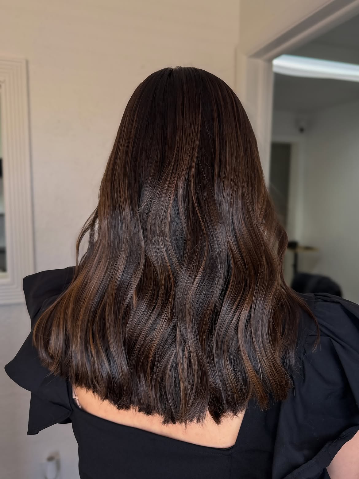 Subtle Chocolate Swirls On Dark Brown Lob