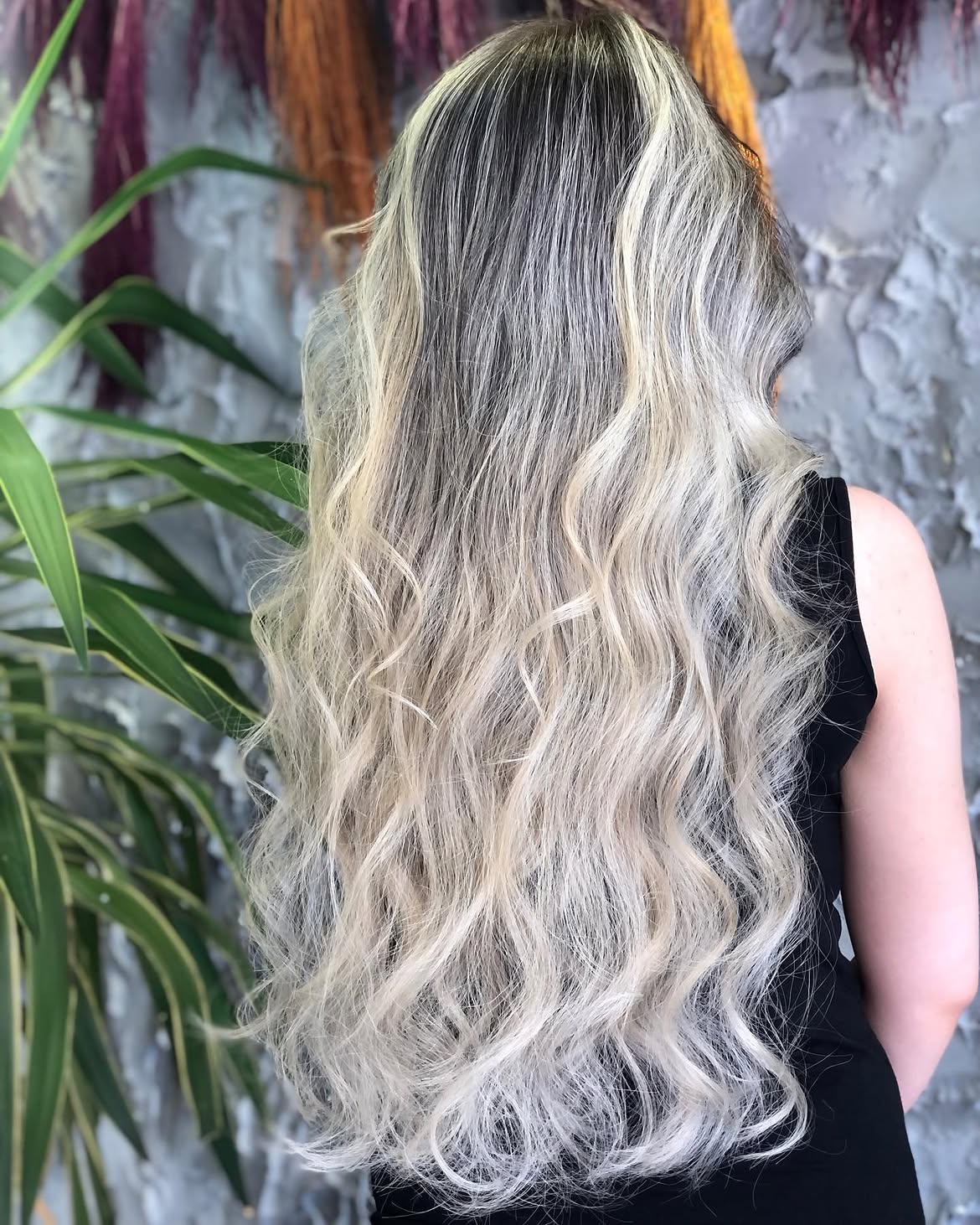 Sun-Kissed Platinum Blonde Beach Waves