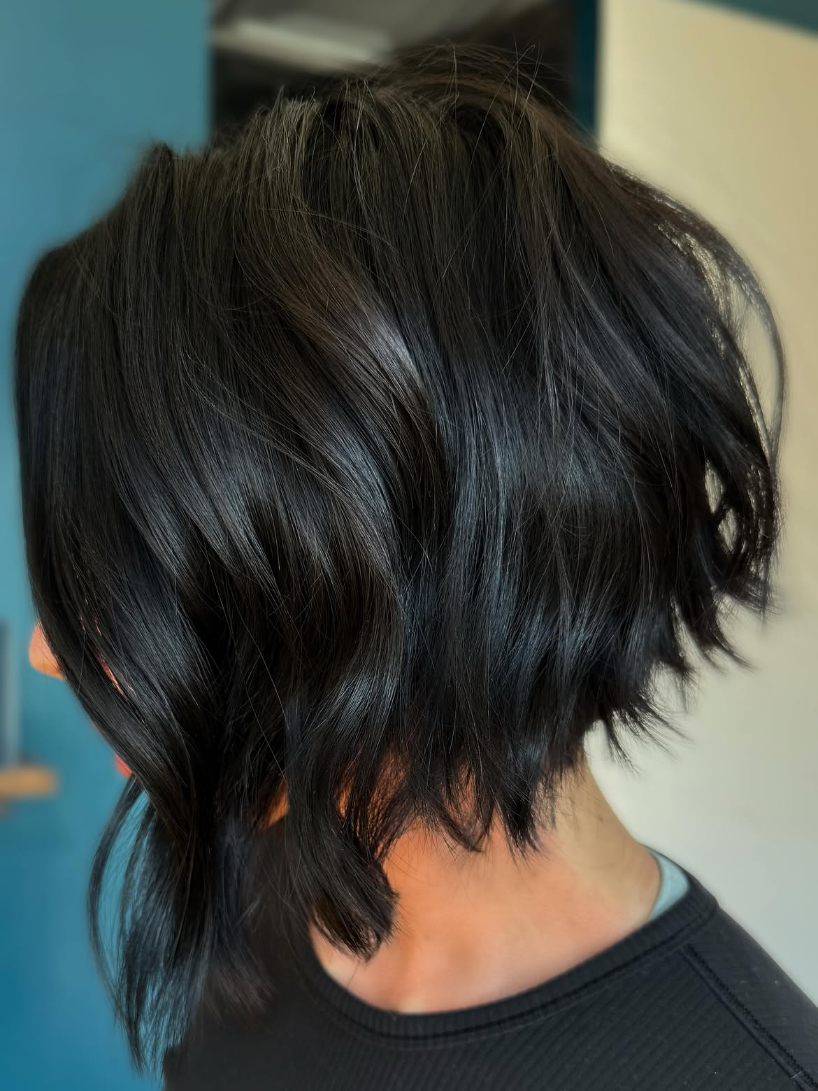 Textured A-Line Jet Black Bob