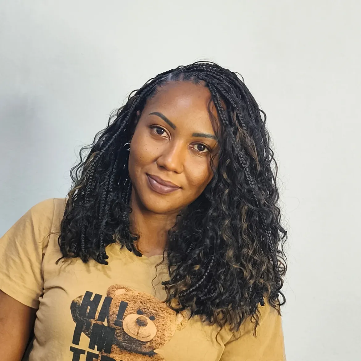 Textured Bob Braids With Loose Wave Ends