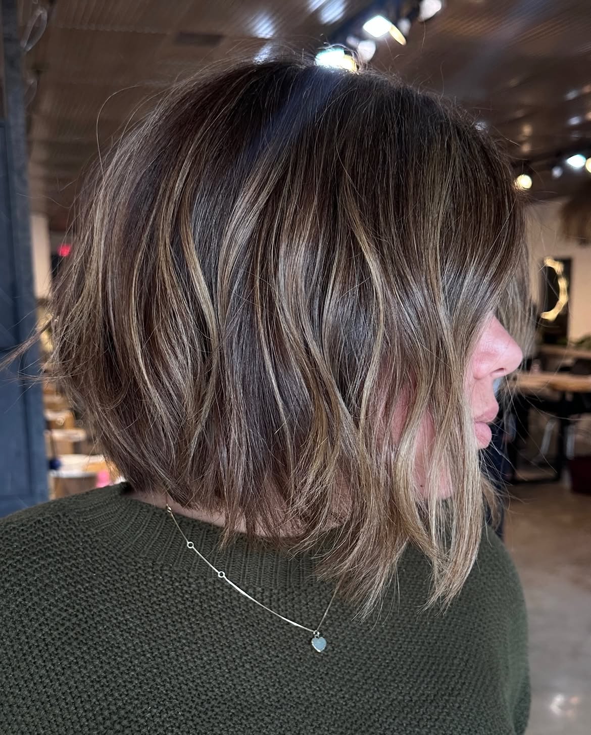 Textured Bronde Bob With Soft Dimensional Highlights