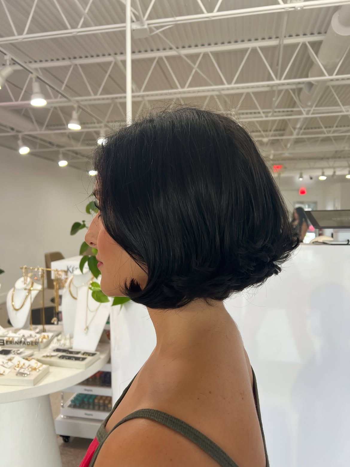 Textured Chin Length Bob With Inward Flip