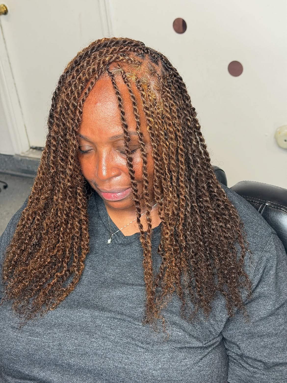 Textured Honey Blonde Kinky Twists